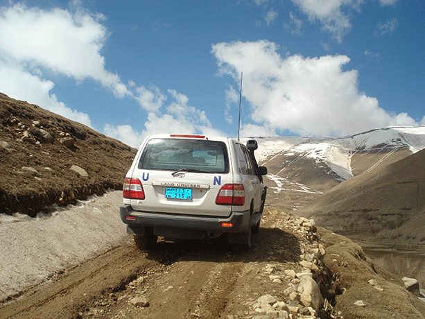 Une voiture de l'ONU en Afghanistan