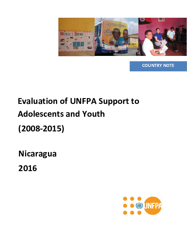 UNFPA Support to Adolescents and Youth
