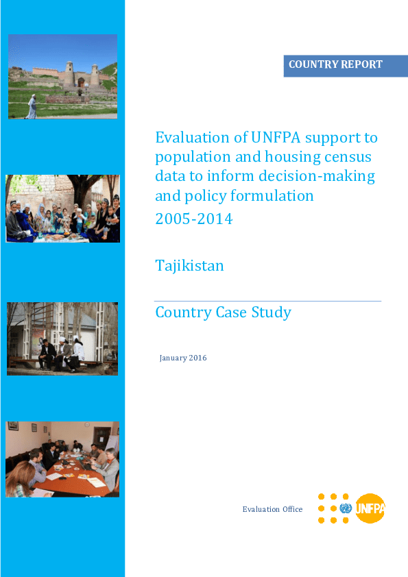 Evaluation of UNFPA support to population and housing census data to inform decision-making and policy formulation