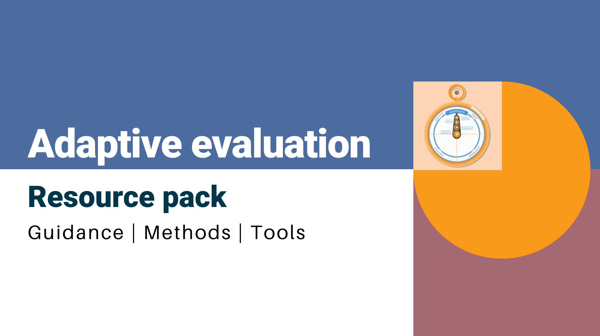 Adaptive evaluation resource pack, Guidance | Methods | Tools