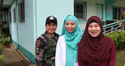 Un equipo totalmente femenino ofrece apoyo vital en Marawi, Filipinas