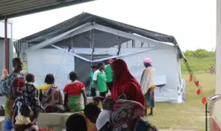 Tents create safe spaces and access to reproductive health services