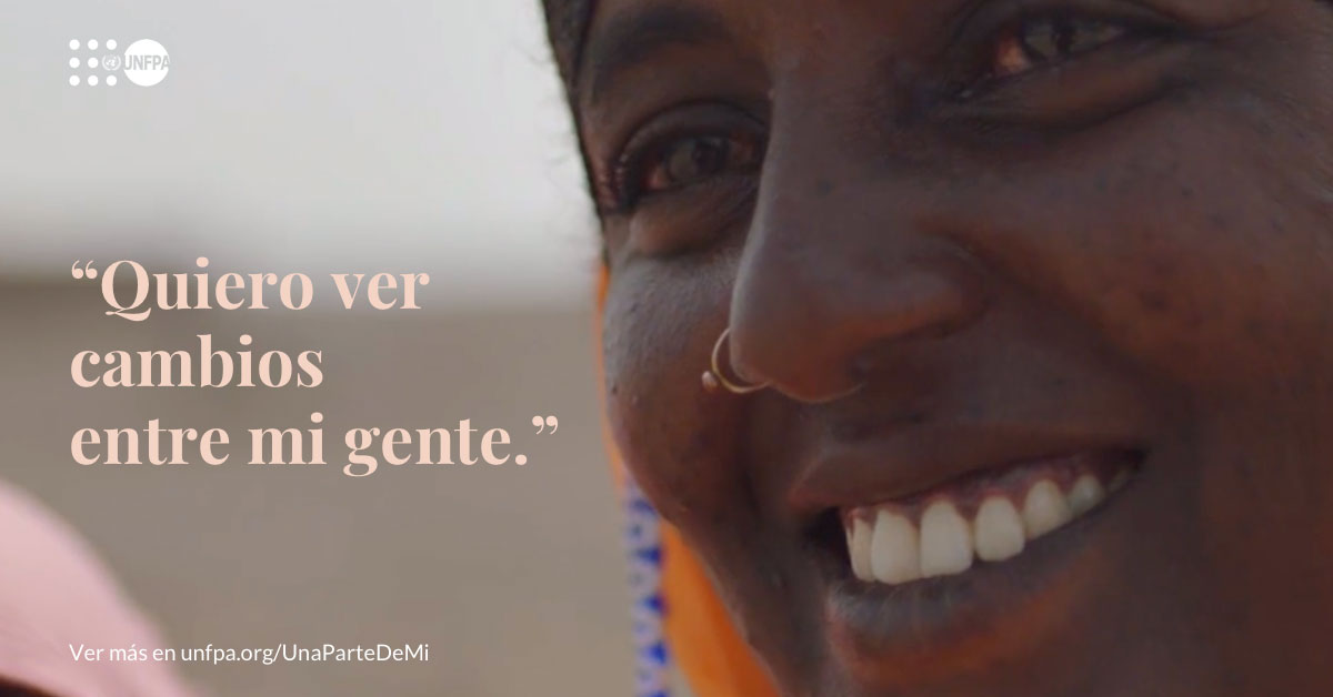 El cambio empezará cuando las comunidades decidan abandonar la #mutilacióngenitalfemenina de una vez por todas.‬ Descubre la inspiradora historia de Zahra: unf.pa/Zahra_ES #SeeAPieceOfMe #EndFGM