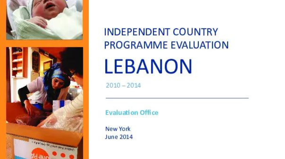 Independent country programme evaluation Lebanon 2010-2014