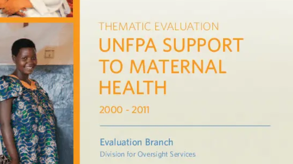 UNFPA support to maternal health (2000-2011)