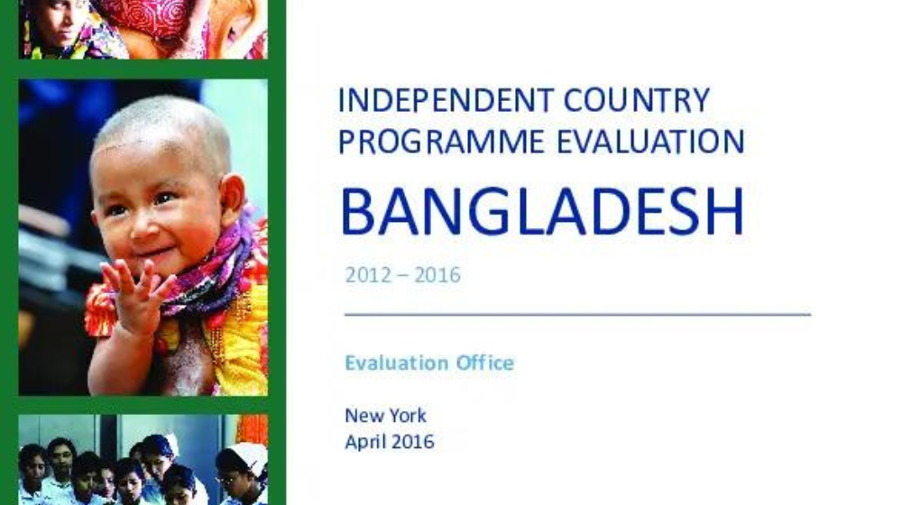 Independent country programme evaluation: Bangladesh (2012-2016)