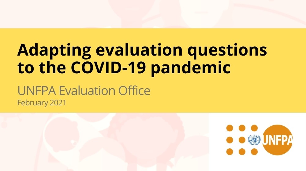 New! Adapting evaluation questions to the COVID-19 pandemic