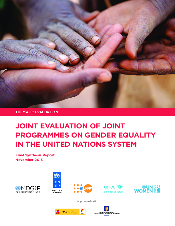 Joint Evaluation of Joint Gender Programmes in the UN System
