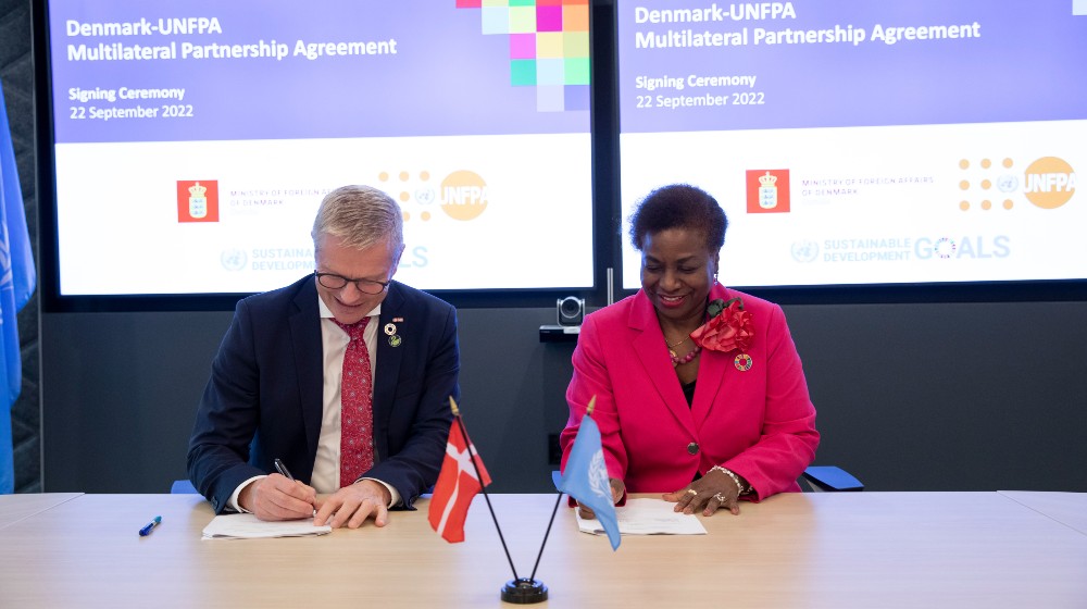 Renewed partnership with Denmark supports flexible funding, humanitarian and family planning resources to achieve results for women and girls