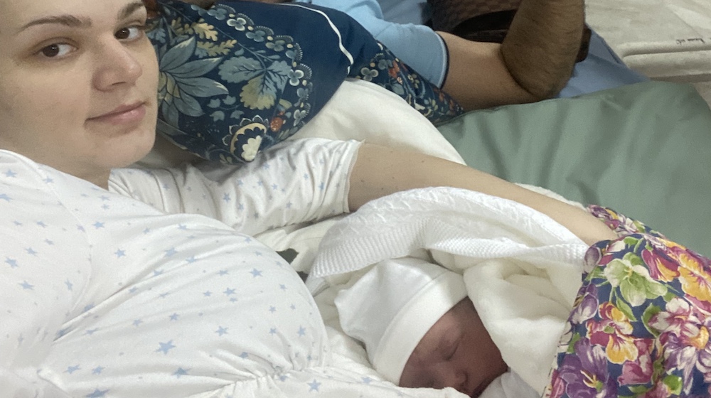 In her words: Air raid sirens, a baby’s first cry. Giving birth during war in Ukraine