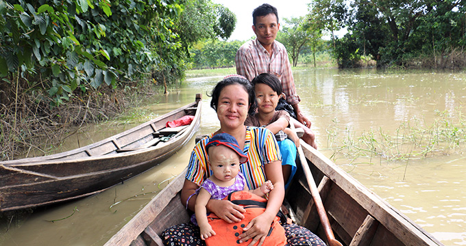 Flood relief in Myanmar includes family planning supplies