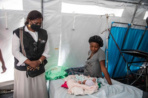 Visiting a mother with newborn