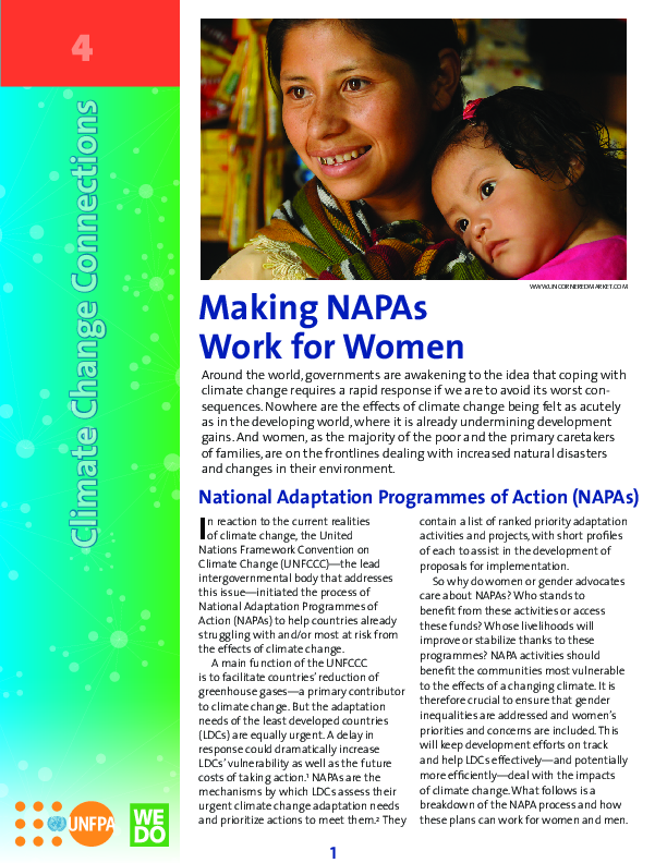 Making NAPAs Work for Women