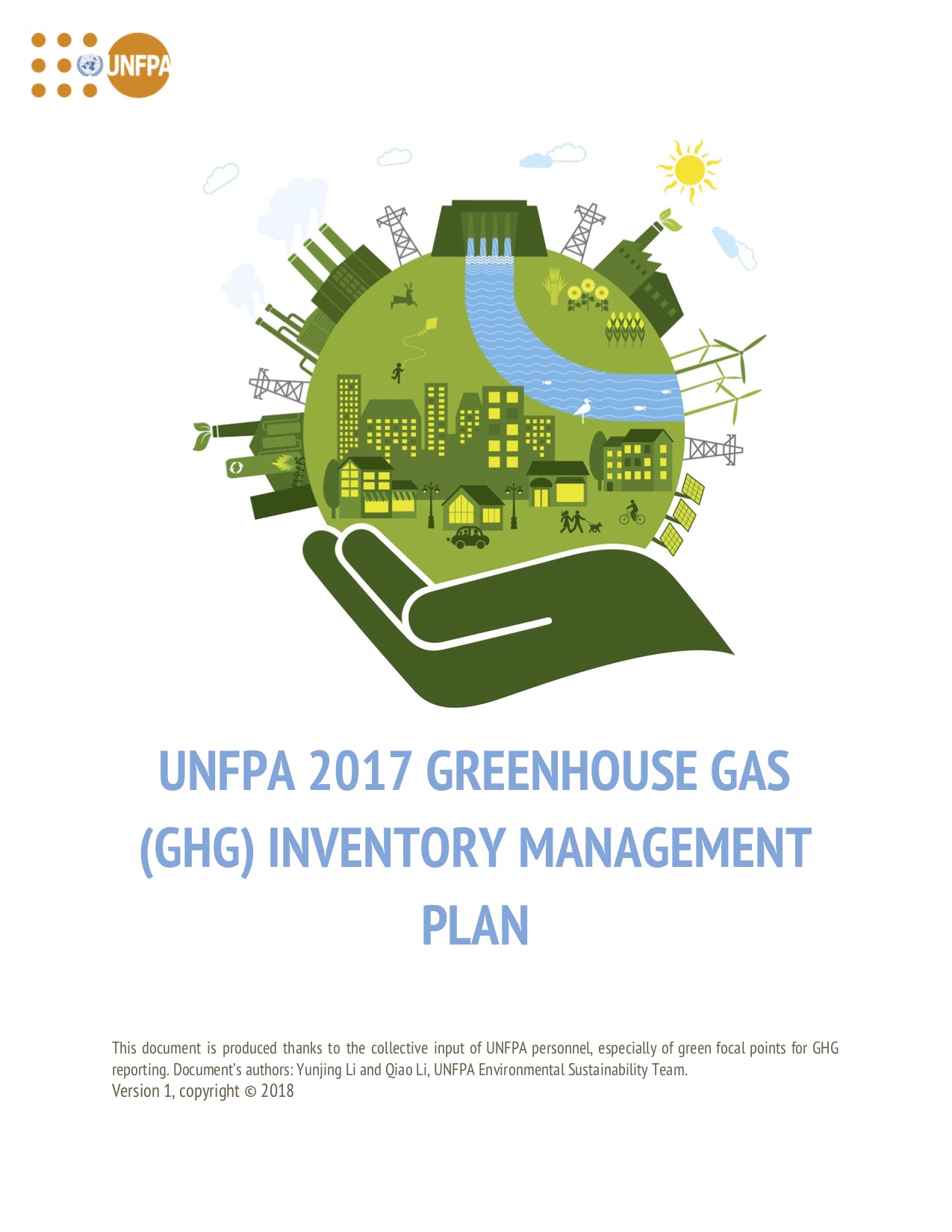 UNFPA 2017 Greenhouse Gas (GHG) Inventory Management Plan
