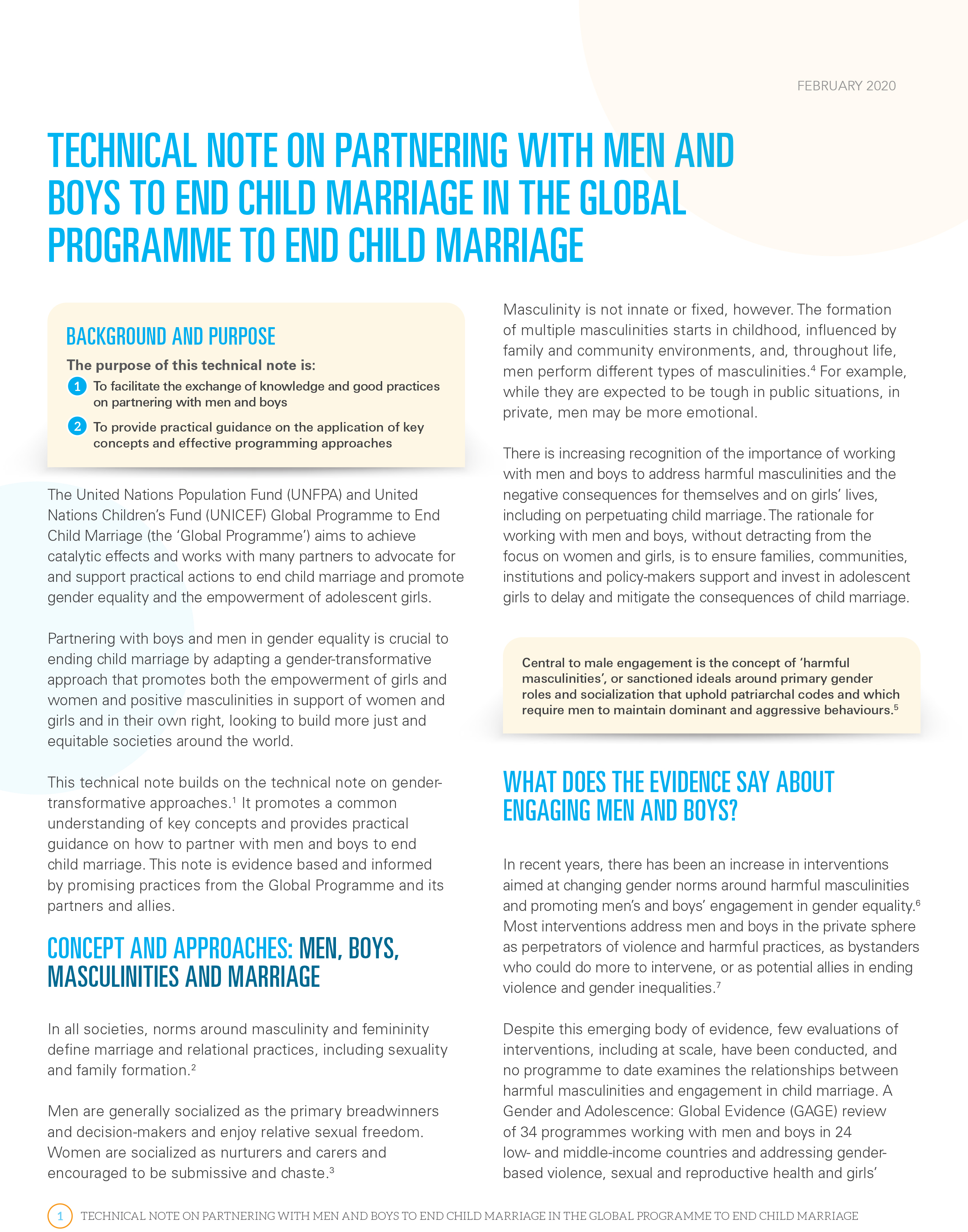 Technical Note on Partnering with Men and Boys to End Child Marriage in the Global Programme to End Child Marriage picture