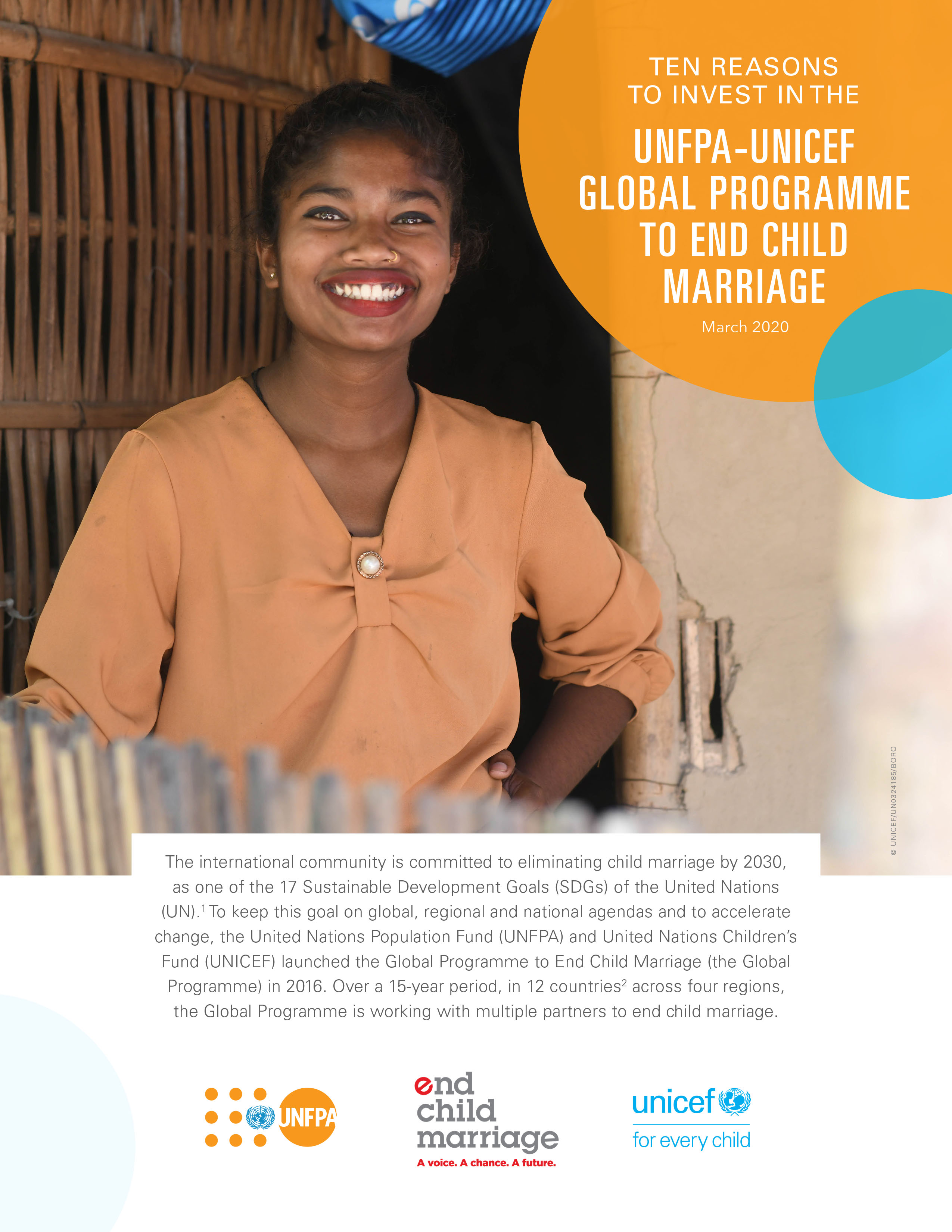 Ten reasons to invest in the UNFPA-UNICEF Global Programme to End Child Marriage