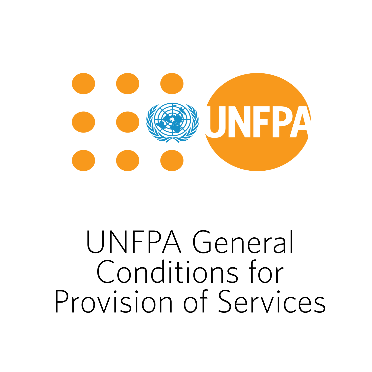 UNFPA General Conditions - Provision of Services