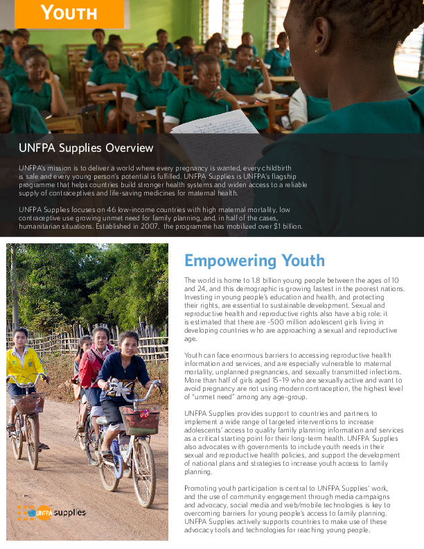 UNFPA Supplies 2015: Youth
