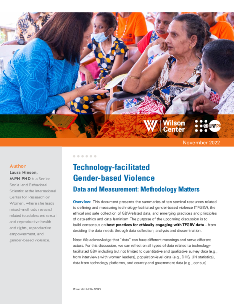 Technology-facilitated Gender-based Violence: Data and Measurement