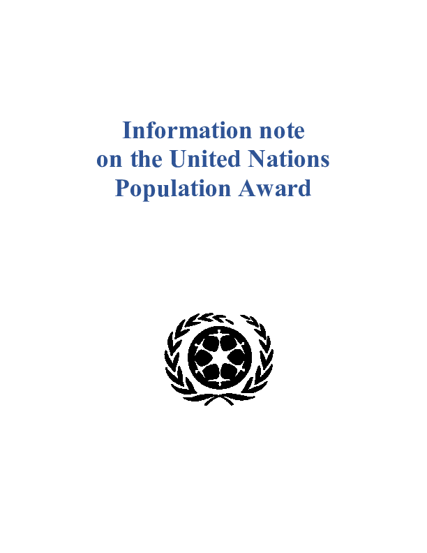 Information note on the United Nations Population Award