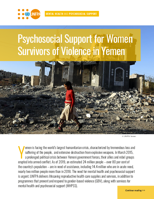 Psychosocial Support for Women Survivors of Violence in Yemen