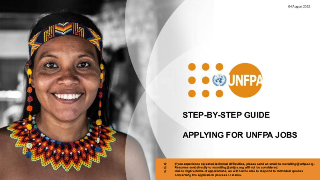 Step-by-step guide: Applying for UNFPA jobs (Quantum)