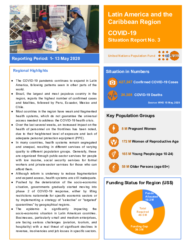 COVID-19 Situation Report No. 3 for UNFPA Latin America and the Caribbean