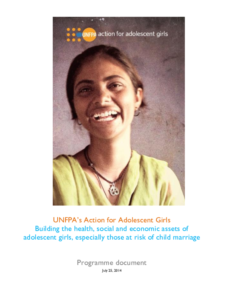 UNFPA’s Action for Adolescent Girls