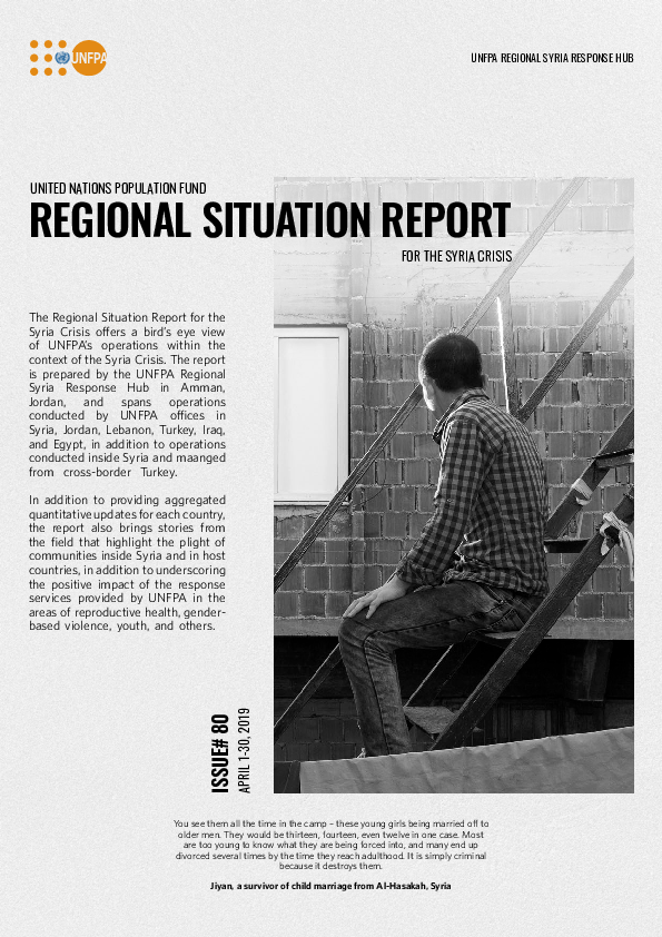 Regional Situation Report for Syria Crisis #80 April 2019
