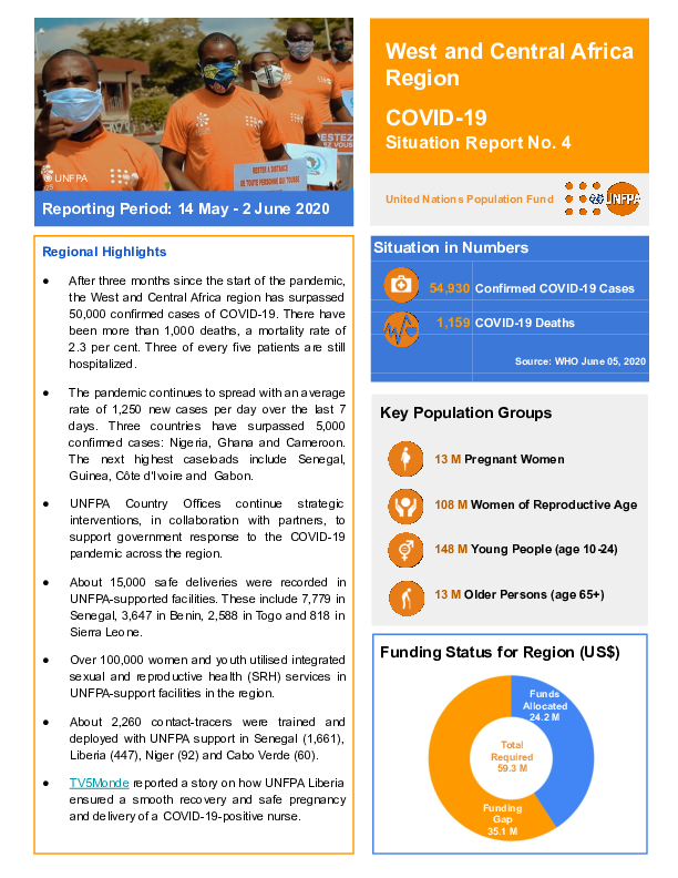 COVID-19 Situation Report No. 4 for UNFPA West and Central Africa