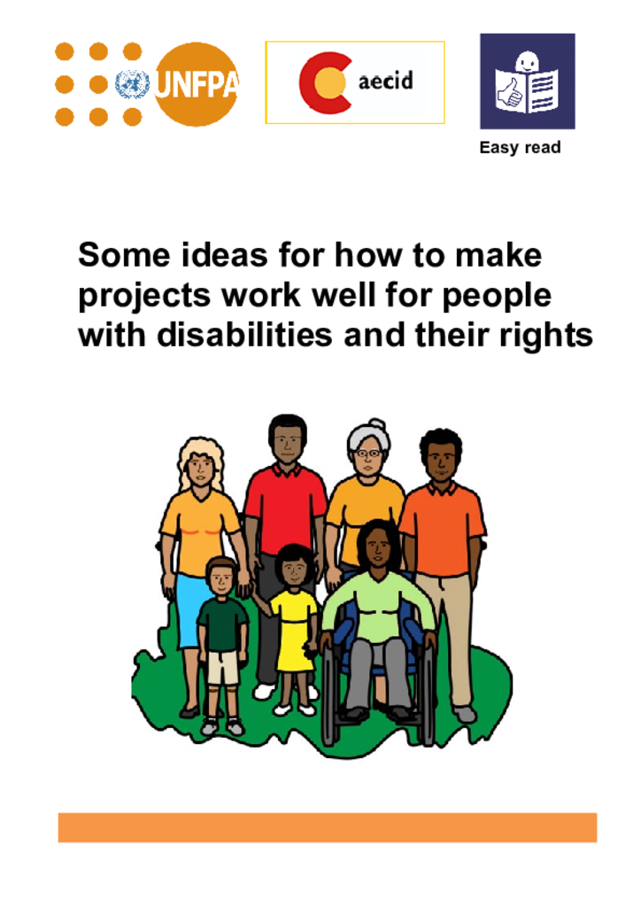 Easy Read Technical brief - Disability inclusion in UNFPA’s programmes: Making it a reality