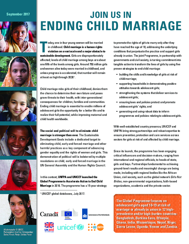Join us in ending child marriage