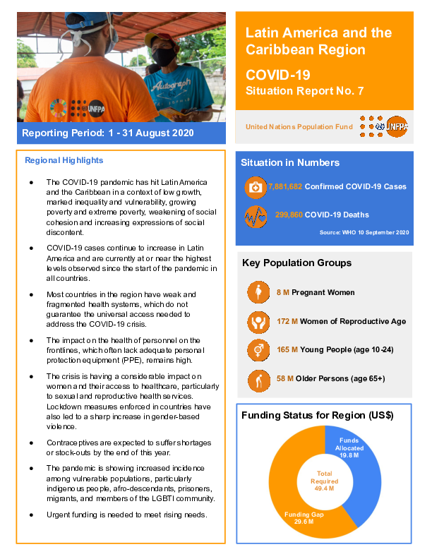 COVID-19 Situation Report No. 7 for UNFPA Latin America and the Caribbean