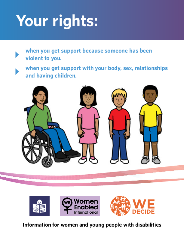 Tes droits : Informations destinées aux femmes et aux jeunes en situation de handicap