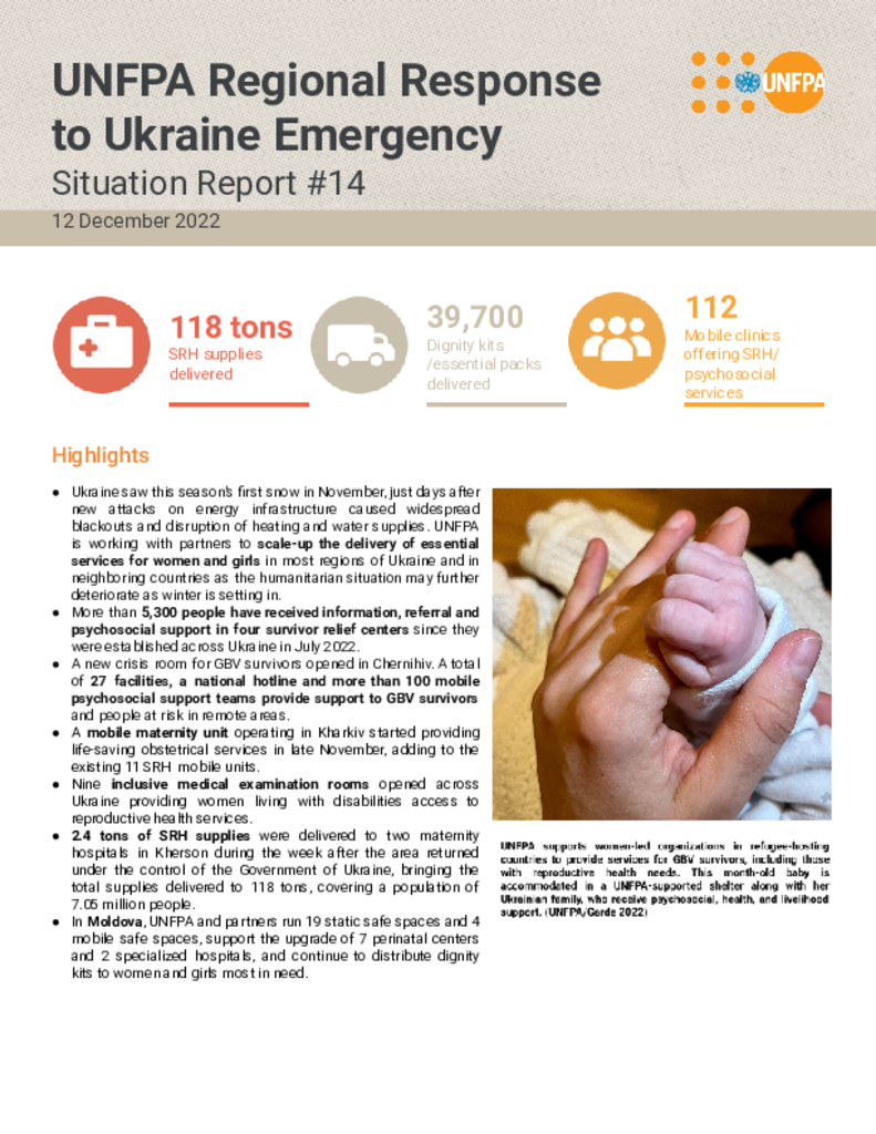 Ukraine Emergency Situation Report #14 - 12 December 2022