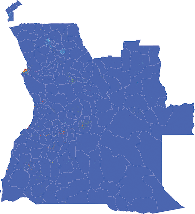 Angola - Number and distribution of pregnancies (2012) Angola - Number and distribution of pregnancies (2012)