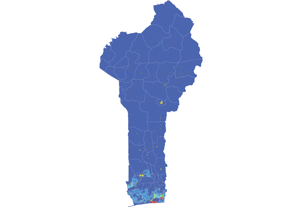 Benin - Number and distribution of pregnancies (2012)