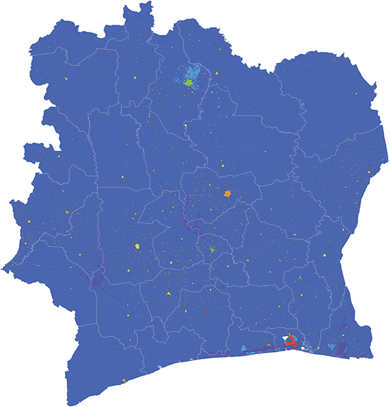 Côte d'Ivoire - Number and distribution of pregnancies (2012)