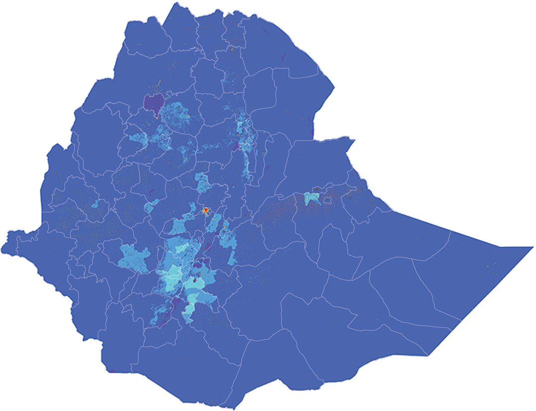 Ethiopia - Number and distribution of pregnancies (2012)