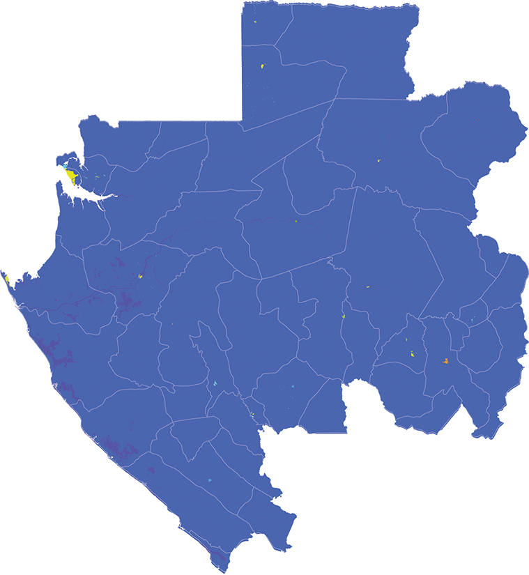 Gabon - Number and distribution of pregnancies (2012)