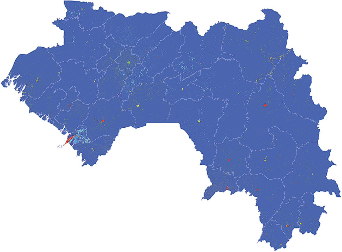 Guinea - Number and distribution of pregnancies (2012)