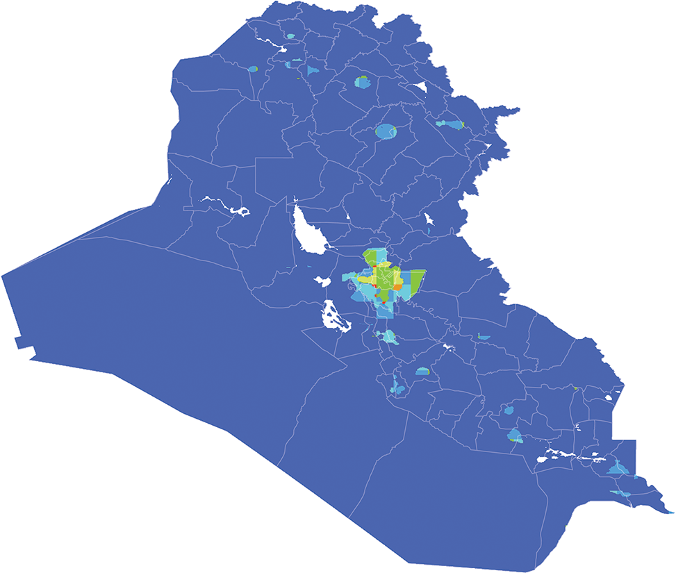 Iraq - Number and distribution of pregnancies (2012)