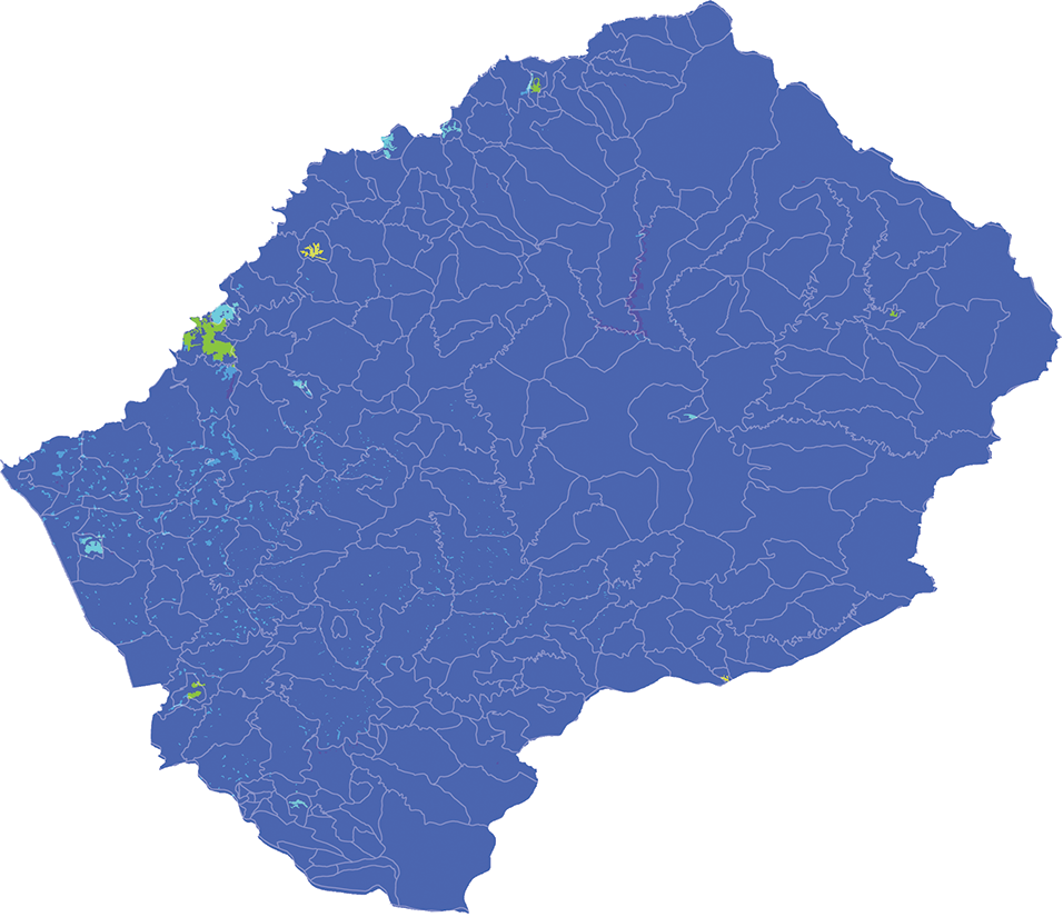 Lesotho - Number and distribution of pregnancies (2012)