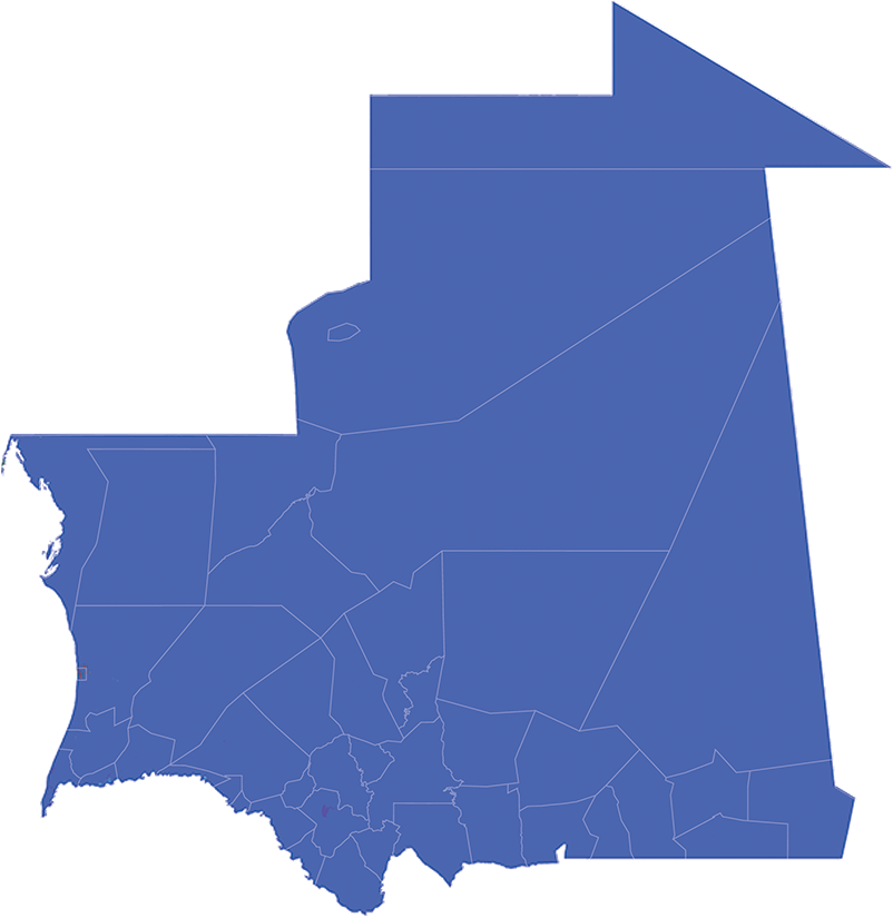 Mauritania - Number and distribution of pregnancies (2012)