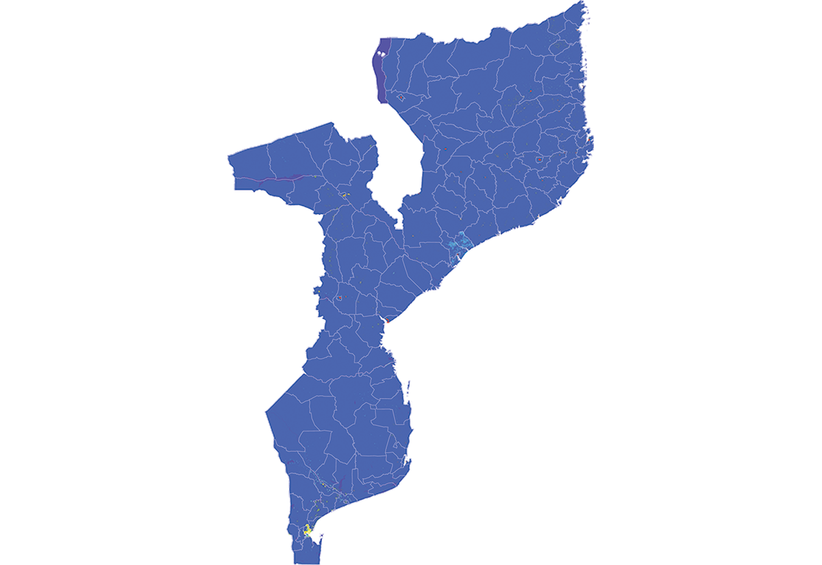 Mozambique - Number and distribution of pregnancies (2012)