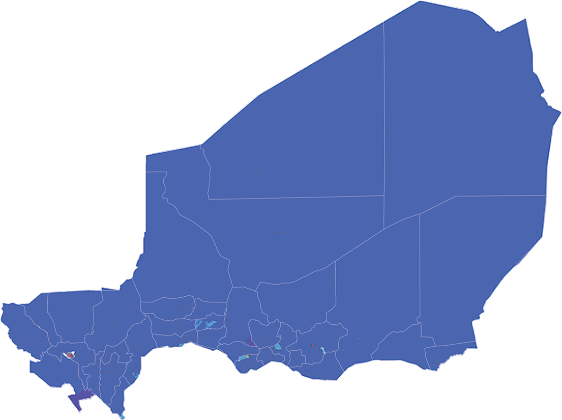 Niger - Number and distribution of pregnancies (2012)