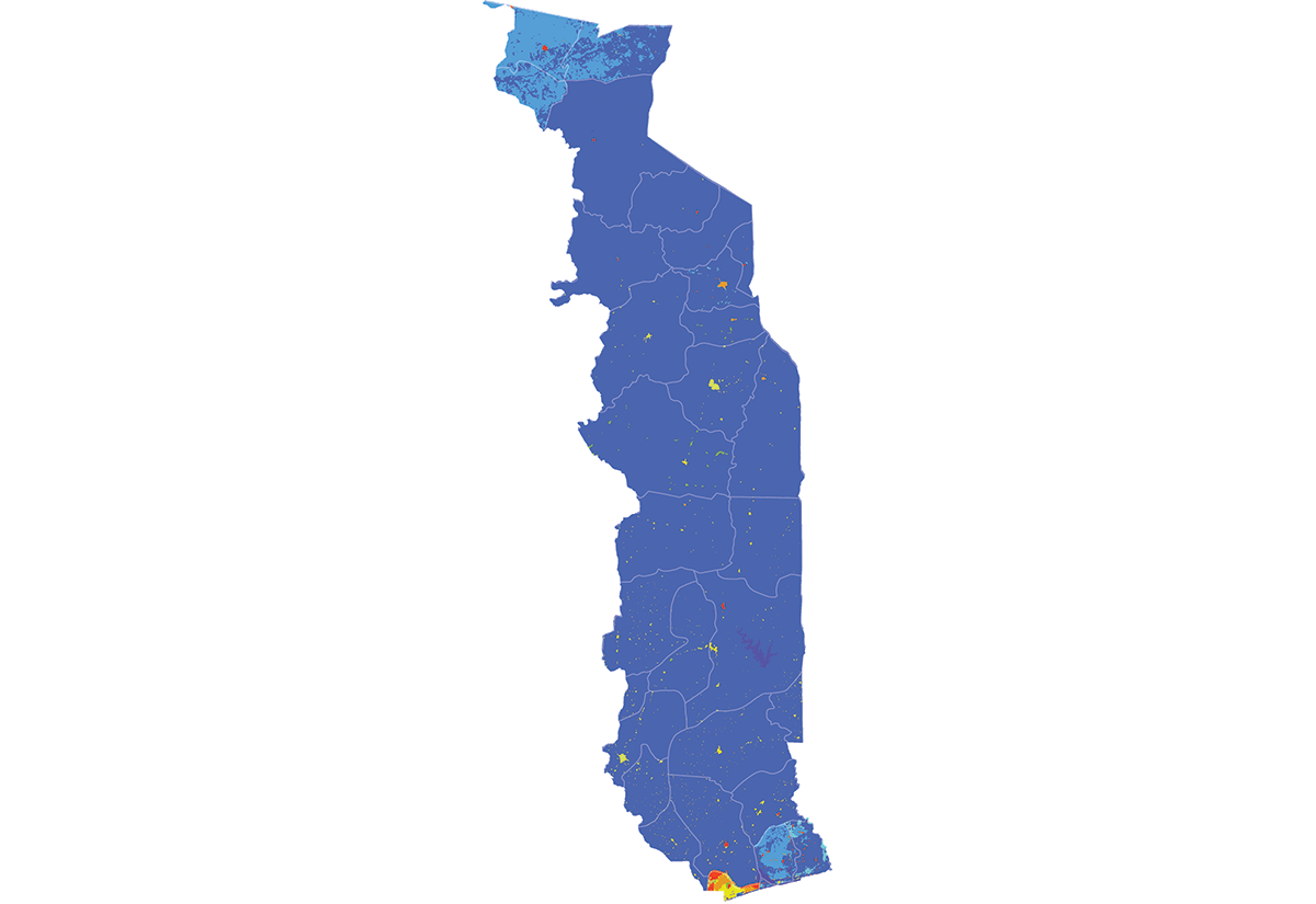 Togo - Number and distribution of pregnancies (2012)