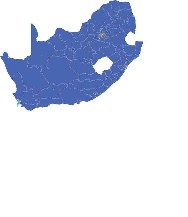 South Africa - Number and distribution of pregnancies (2012)