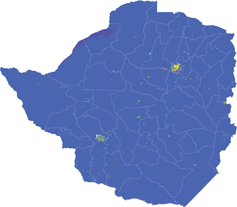 Zimbabwe - Number and distribution of pregnancies (2012)