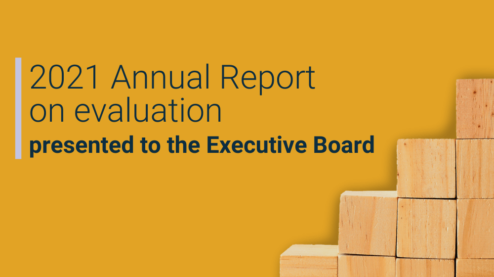 2021 Annual Report on evaluation presented to the Executive Board